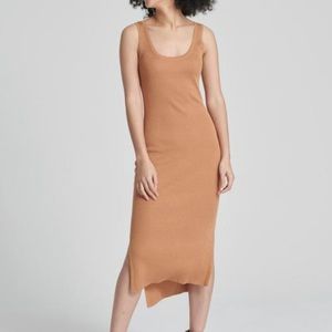 Cashmere Tank Slit dress lounge Tan Naadam NEW